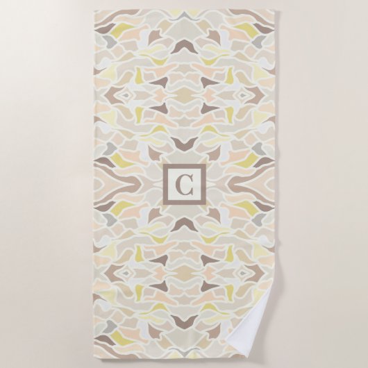 Het is zo ivoor geometrisch Abstract patroon Strandlaken (Voorkant)