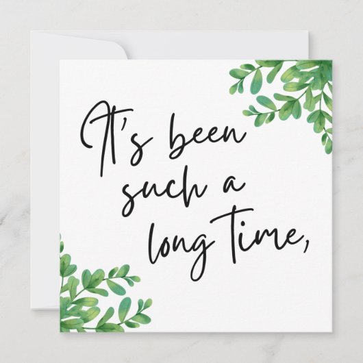 Het is zo lang geleden, Friend Greeting Kaart (Voorkant)