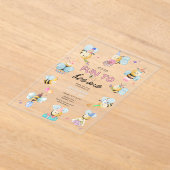 Het is zo leuk om bij de eerste verjaardag te zijn acryl uitnodigingen (Laagn)