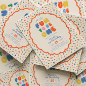Het is zo leuk om | Bold Confetti 1e verjaardag Kaart