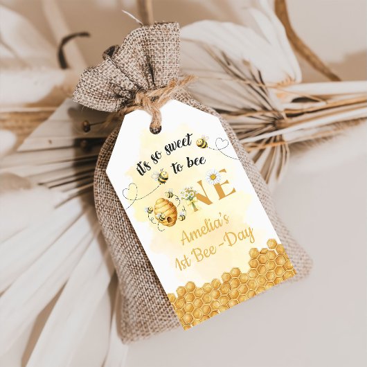Het is zo leuk om de 1e verjaardag van een Bij te Cadeaulabel