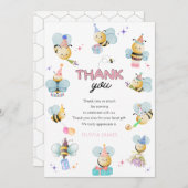 Het is zo leuk om een eerste verjaardag te hebben bedankkaart (Voorkant / Achterkant)