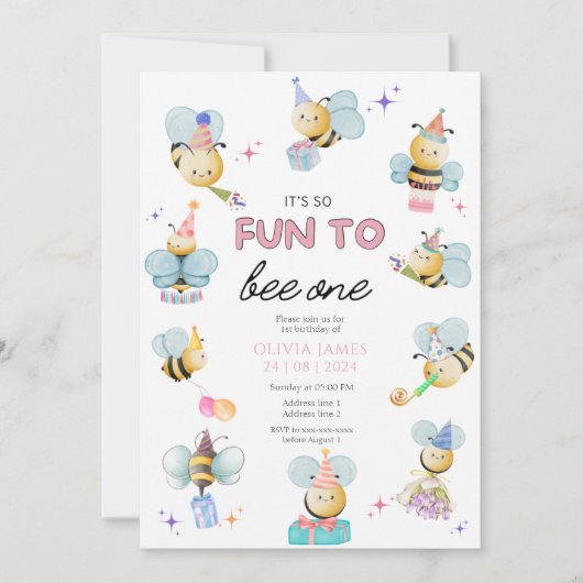 Het is zo leuk om een eerste verjaardag te hebben kaart (Voorkant)