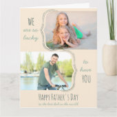 Het is zo leuk om je 2 foto Big Vaderdag Kaart te (Voorkant)