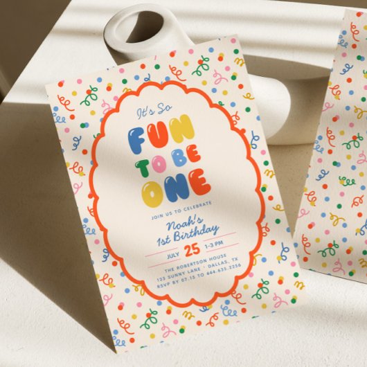 Het is zo leuk om te zijn | Speelse Confetti 1e Ve Kaart