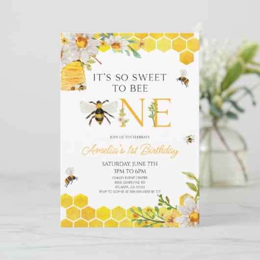 Het is zo lief om een 1e verjaardagsfeestje te zij kaart (Staand voorkant)