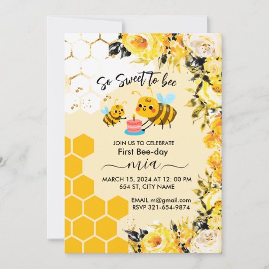 Het is zo lief om schattig te zijn eerste verjaard kaart (Voorkant)