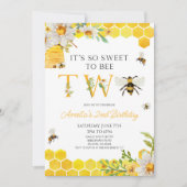 Het is zo lief om twee 2e verjaardagsfeestje te zi kaart (Voorkant)