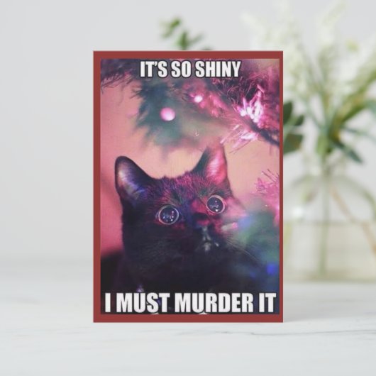 HET IS ZO SCHUID. IK MOET HET MURDER. BEDANKKAART (Staand voorkant)