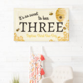 Het is zo zoet om bij drie te zijn derde verjaarda spandoek (Insitu)