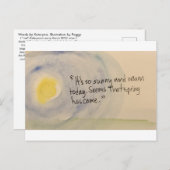 "Het is zo zonnig en warm" briefkaart (Voorkant / Achterkant)