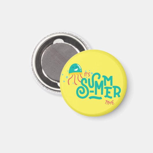 Het is zomer | Funny Octopus Magneet (Voorkant / Achterkant)