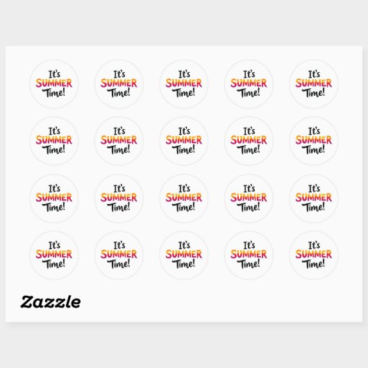 Het is Zomer Tijd Regenboog 3D Sticker (Vel)