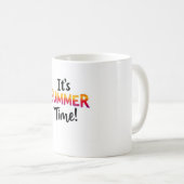 Het is Zomer Tijd Regenboog Typografie Mok (Voorkant rechts)