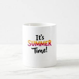 Het is Zomer Tijd Regenboog Typografie Mok