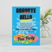 Het is zomer! Uitnodigingen voor poolparty (Staand voorkant)