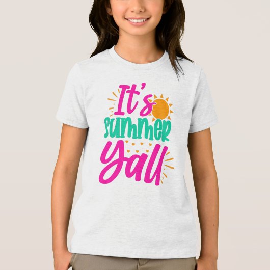 Het is zomer Y'all-54808 Tri-Blend Shirt (Voorkant)