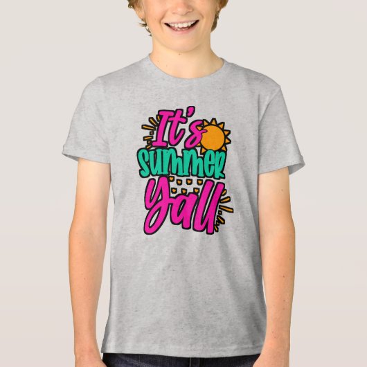 Het is zomer Y'all-54808 Tri-Blend Shirt (Voorkant)
