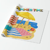 het is zomertijd cadeaupapier (Uitgerold)