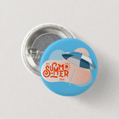 Het is zomertijd Hitch Hoesje Ronde Button 3,2 Cm (Voorkant /achterkant)