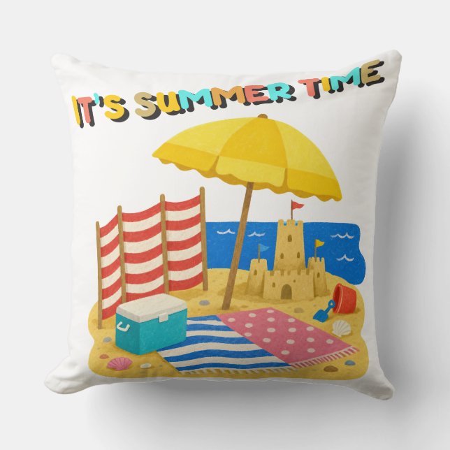 het is zomertijd kussen (Voorkant)