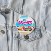 Het is zomertijd ronde button 7,6 cm (In situ)