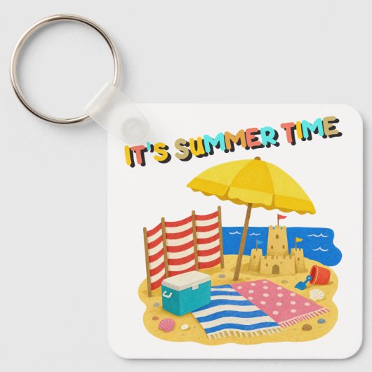het is zomertijd sleutelhanger (Voorkant)