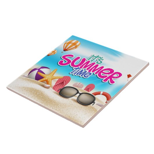 Het is zomertijd tegeltje (Zijkant)