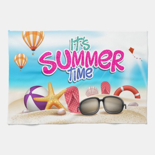 Het is zomertijd theedoek (Horizontaal)