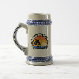 Het is zomertijd Tropisch Sunset Design Bierpul