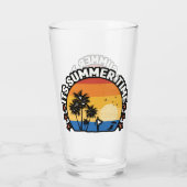 Het is zomertijd Tropisch Sunset Design Glas (Achterkant)