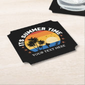 Het is zomertijd Tropisch Sunset Design Kartonnen Onderzetters (Gekanteld)