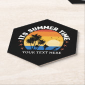 Het is zomertijd Tropisch Sunset Design Kartonnen Onderzetters (Schuin)