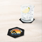 Het is zomertijd Tropisch Sunset Design Kartonnen Onderzetters (Insitu)