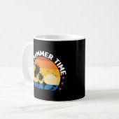 Het is zomertijd Tropisch Sunset Design Koffiemok (Voorkant links)