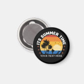 Het is zomertijd Tropisch Sunset Design Magneet (Voorkant / Achterkant)