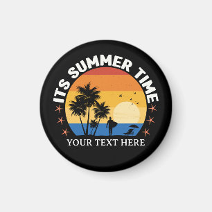 Het is zomertijd Tropisch Sunset Design Magneet