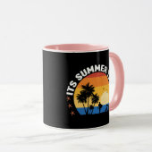 Het is zomertijd Tropisch Sunset Design Mok (Voorkant rechts)