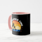 Het is zomertijd Tropisch Sunset Design Mok (Voorkant links)