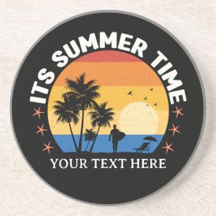 Het is zomertijd Tropisch Sunset Design Zandsteen Onderzetter