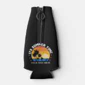 Het is zomertijd Tropisch Sunset-ontwerp Flesjeskoeler (Achterkant)