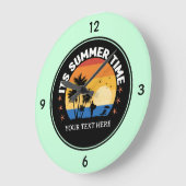 Het is zomertijd Tropisch Sunset-ontwerp Grote Klok (Hoek)