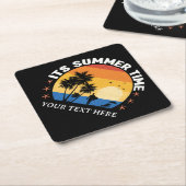 Het is zomertijd Tropisch Sunset-ontwerp Kartonnen Onderzetters (Schuin)