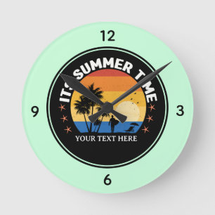 Het is zomertijd Tropisch Sunset-ontwerp Ronde Klok