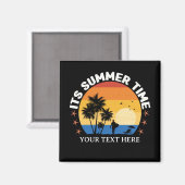 Het is zomertijd Tropisch zonsondergang ontwerp Magneet (Voorkant / Achterkant)
