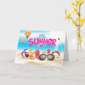 Het is zomertijd Wenskaart Kaart (Gele Bloem)