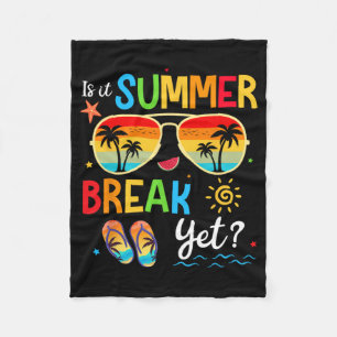 Het is zomervakantie maar gelukkig laatste dag van fleece deken