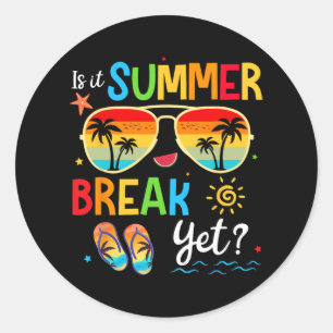 Het is zomervakantie maar gelukkig laatste dag van ronde sticker