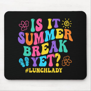 Het is zomervakantie maar lunch dame laatste dag v muismat
