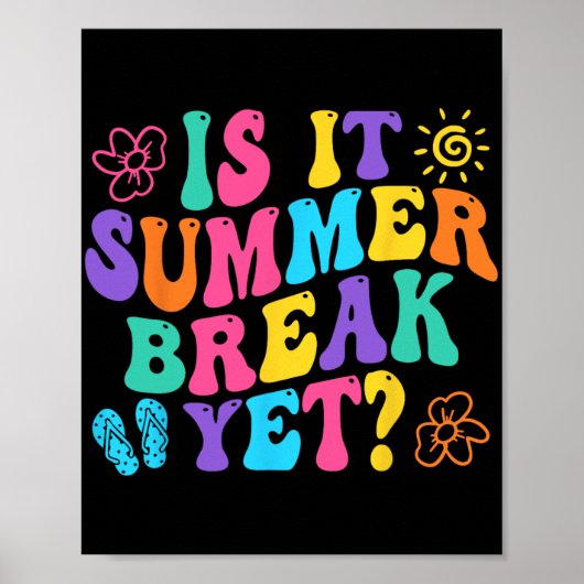 Het is zomervakantie maar toch de laatste dag van  poster (Voorkant)